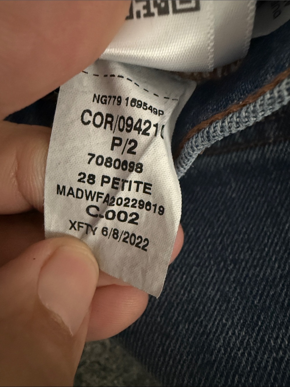 Madewell Perfect Vintage Straight Jeans Womens 28‎ Petite High Rise Denim New - Picture 12 of 13
